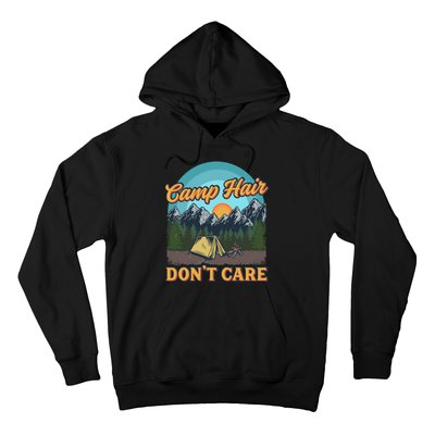 Funny Camp Hair Don't Care Hoodie