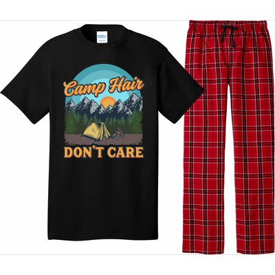 Funny Camp Hair Don't Care Pajama Set