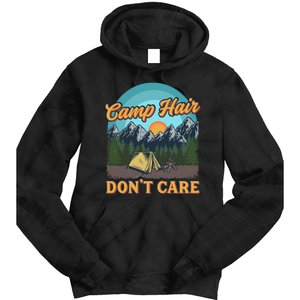 Funny Camp Hair Don't Care Tie Dye Hoodie