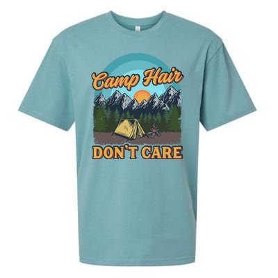 Funny Camp Hair Don't Care Sueded Cloud Jersey T-Shirt