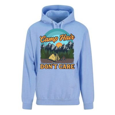 Funny Camp Hair Don't Care Unisex Surf Hoodie