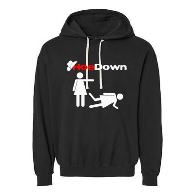 Funny Country Hoe Down Garment-Dyed Fleece Hoodie