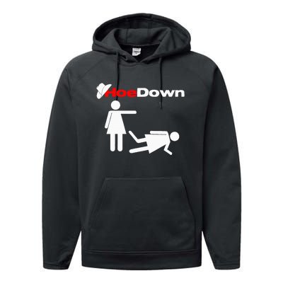 Funny Country Hoe Down Performance Fleece Hoodie