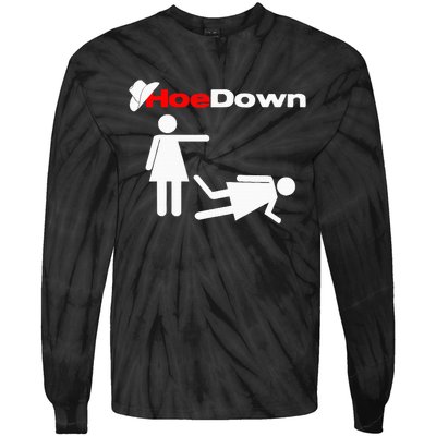 Funny Country Hoe Down Tie-Dye Long Sleeve Shirt