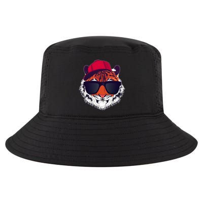 Funny Cool Hipster Tiger Sunglass Cool Comfort Performance Bucket Hat