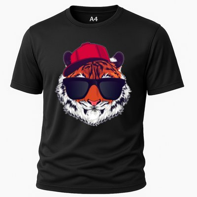 Funny Cool Hipster Tiger Sunglass Performance Shirt