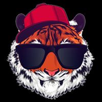 Funny Cool Hipster Tiger Sunglass Cooling Performance Crew T-Shirt