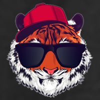 Funny Cool Hipster Tiger Sunglass Adult Drive Performance Visor