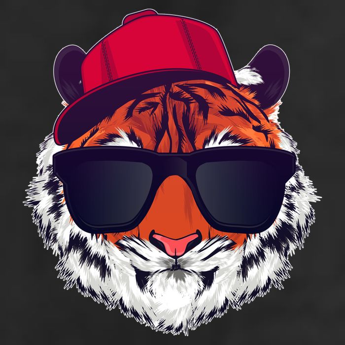 Funny Cool Hipster Tiger Sunglass Adult Drive Performance Visor