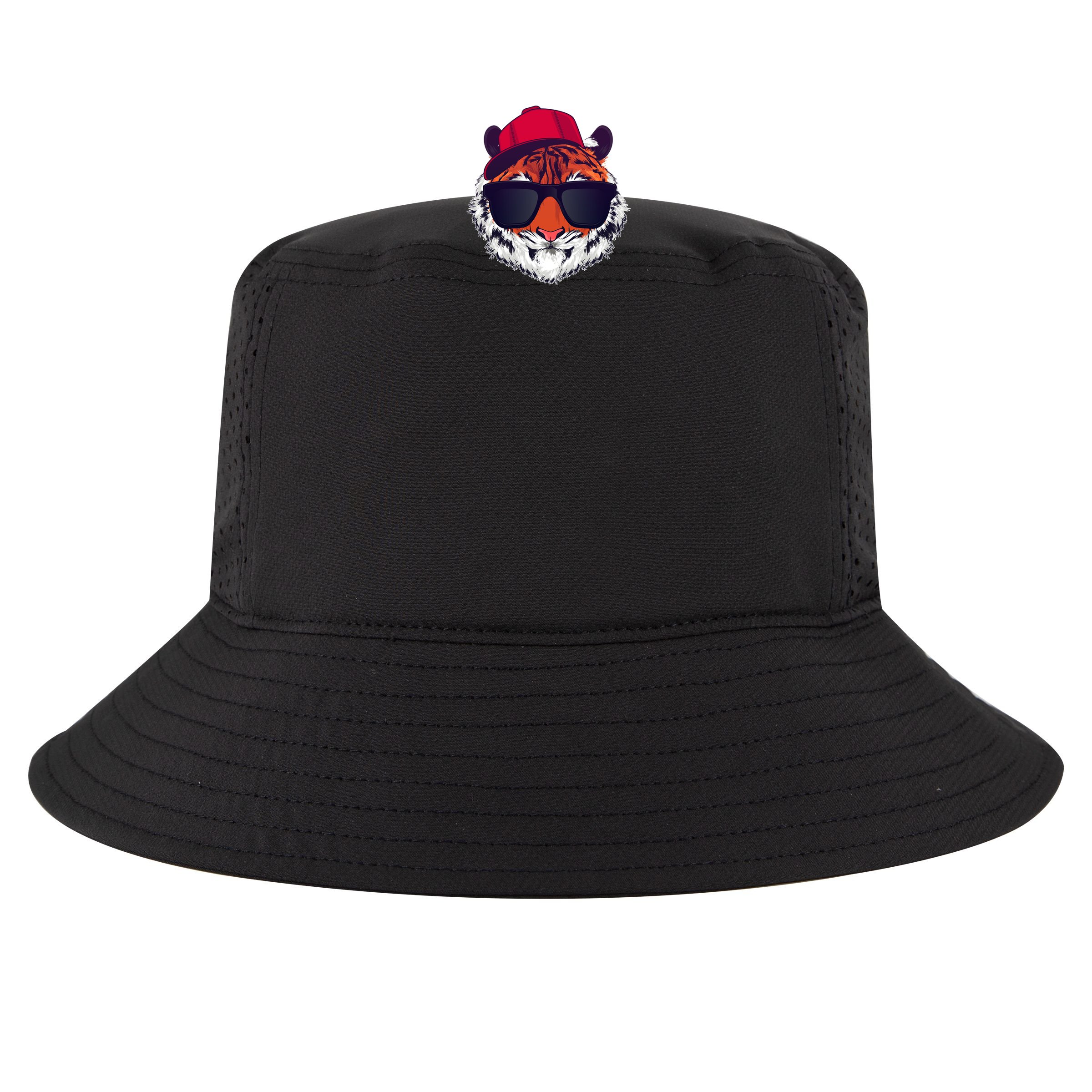 Funny Cool Hipster Tiger Sunglass Bucket Hat