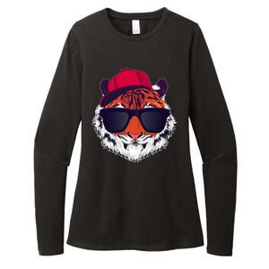 Funny Cool Hipster Tiger Sunglass Womens CVC Long Sleeve Shirt