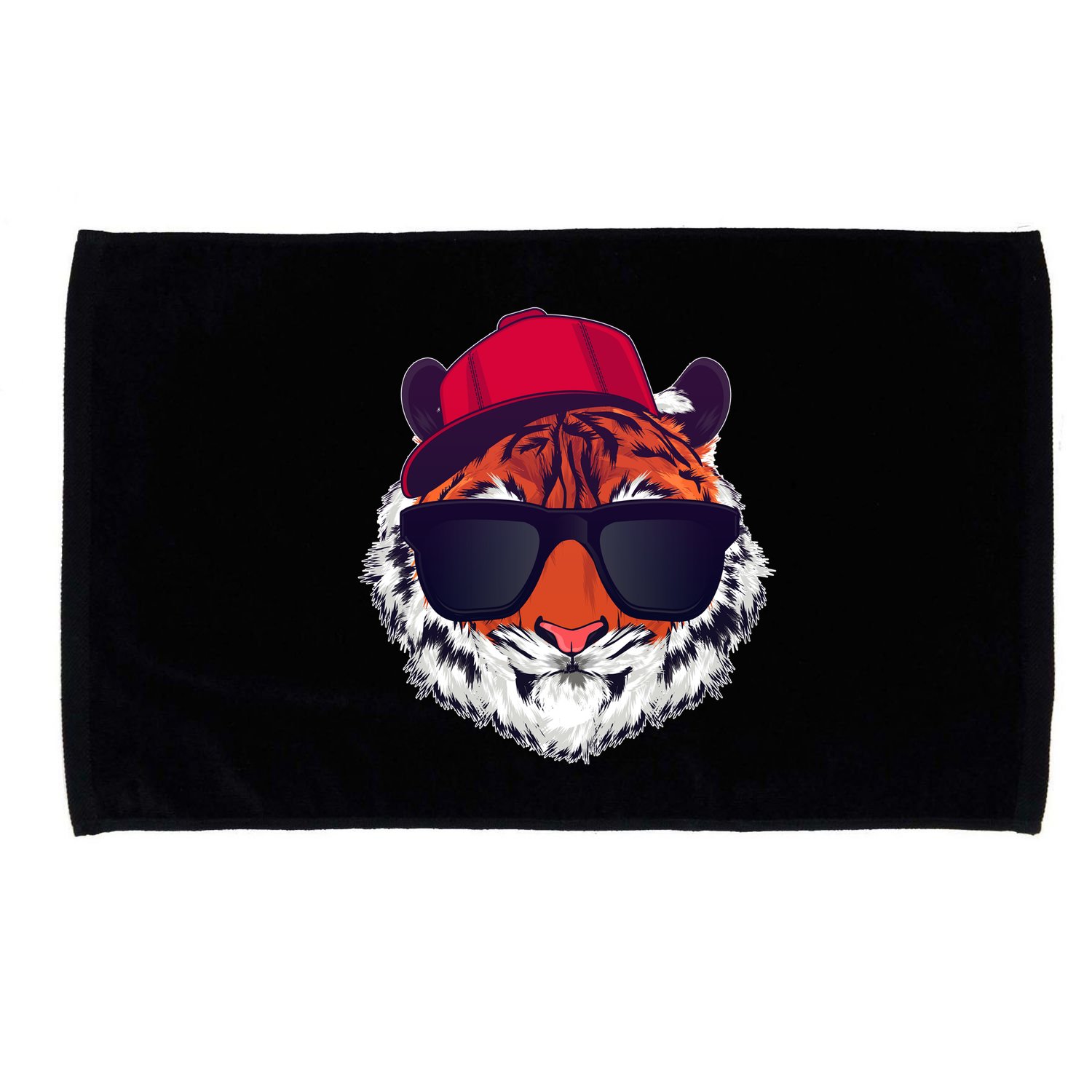 Funny Cool Hipster Tiger Sunglass Microfiber Hand Towel
