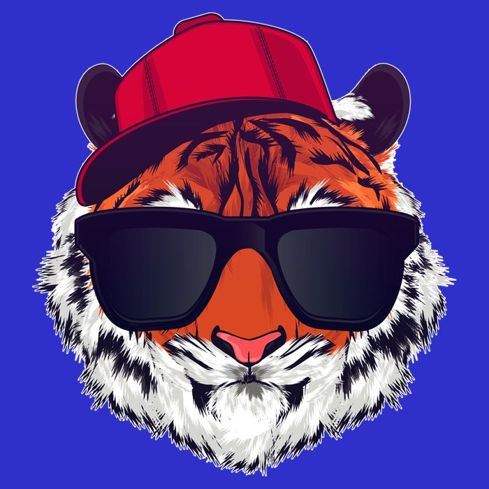 Funny Cool Hipster Tiger Sunglass Apron