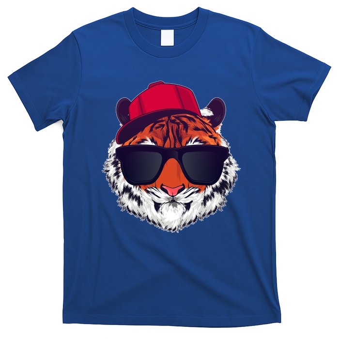Funny Cool Hipster Tiger Sunglass T-Shirt