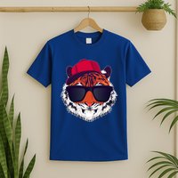 Funny Cool Hipster Tiger Sunglass T-Shirt