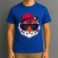 Funny Cool Hipster Tiger Sunglass T-Shirt