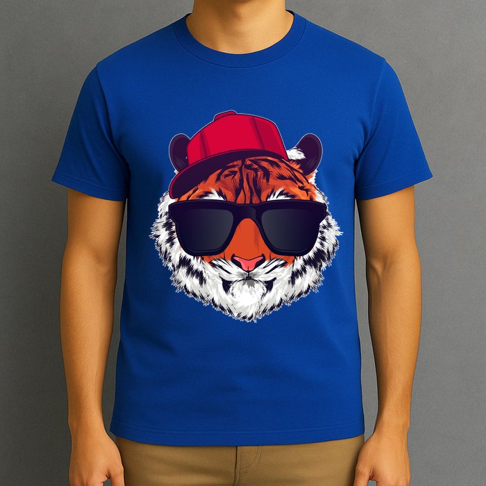 Funny Cool Hipster Tiger Sunglass T-Shirt