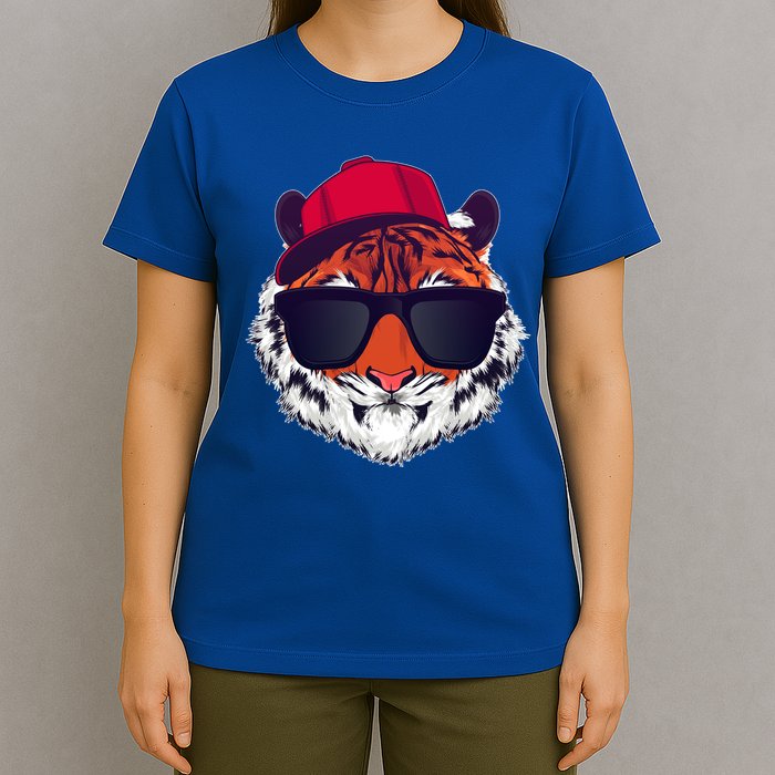 Funny Cool Hipster Tiger Sunglass T-Shirt