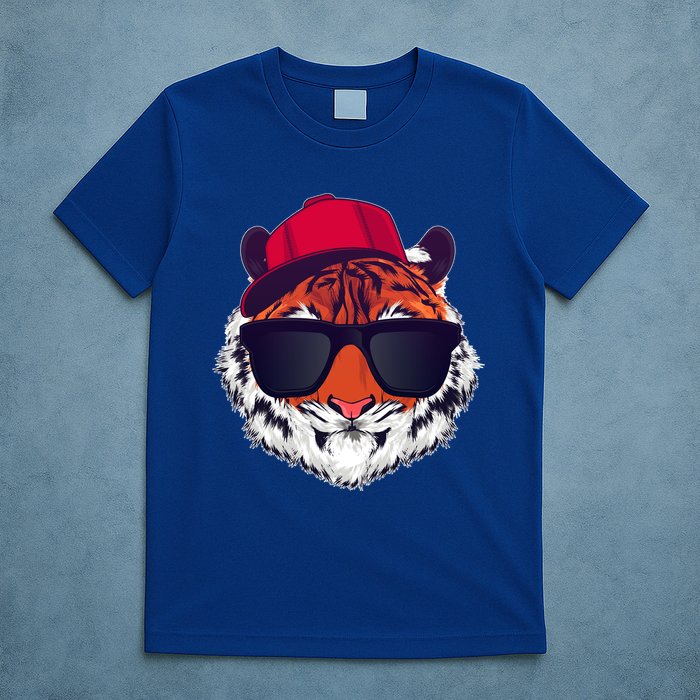 Funny Cool Hipster Tiger Sunglass T-Shirt