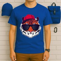 Funny Cool Hipster Tiger Sunglass T-Shirt