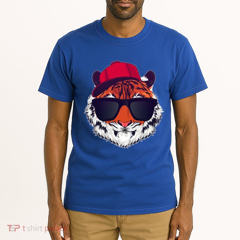 Funny Cool Hipster Tiger Sunglass Tall T-Shirt
