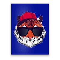Funny Cool Hipster Tiger Sunglass Poster
