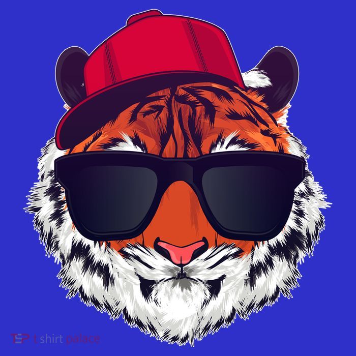 Funny Cool Hipster Tiger Sunglass Tie-Dye T-Shirt