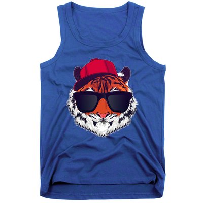 Funny Cool Hipster Tiger Sunglass Tank Top