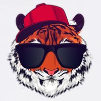 Funny Cool Hipster Tiger Sunglass Garment-Dyed Sweatshirt