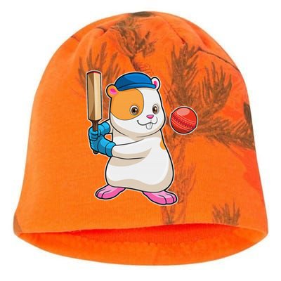 Funny Cute Hamster Cricket Bat Sports Gift Kati - Camo Knit Beanie