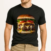 Funny Cheeseburger Hamburger Meet Eater Foodie Design Cooling Performance Crew T-Shirt