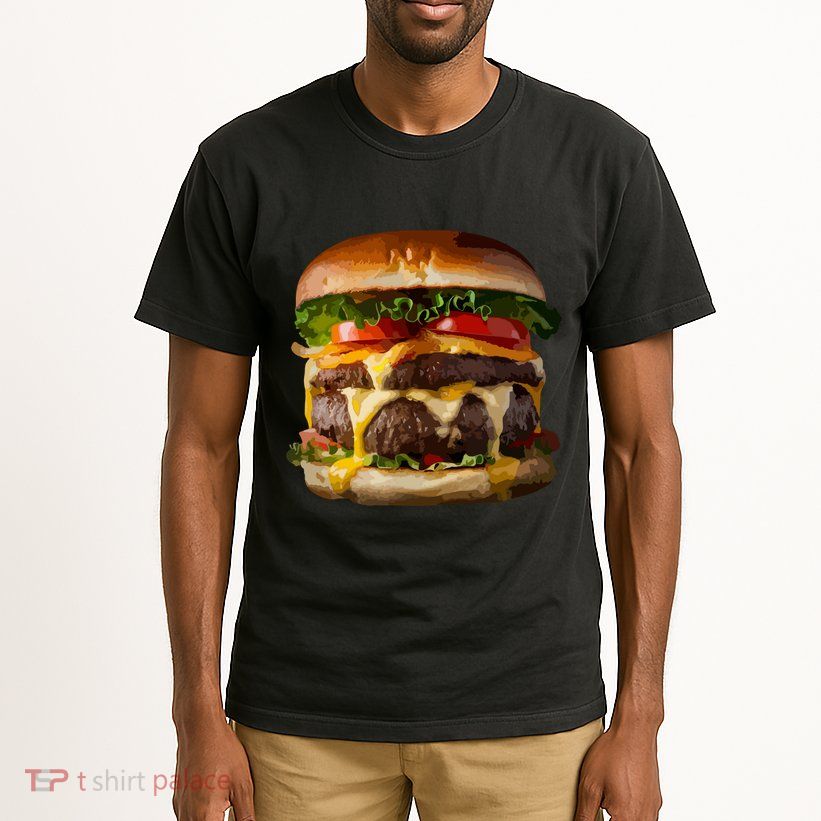 Funny Cheeseburger Hamburger Meet Eater Foodie Design Tall T-Shirt