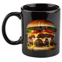 Funny Cheeseburger Hamburger Meet Eater Foodie Design 11oz C Handle Ceramic Mug