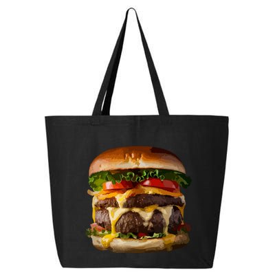 Funny Cheeseburger Hamburger Meet Eater Foodie Design 25L Jumbo Tote