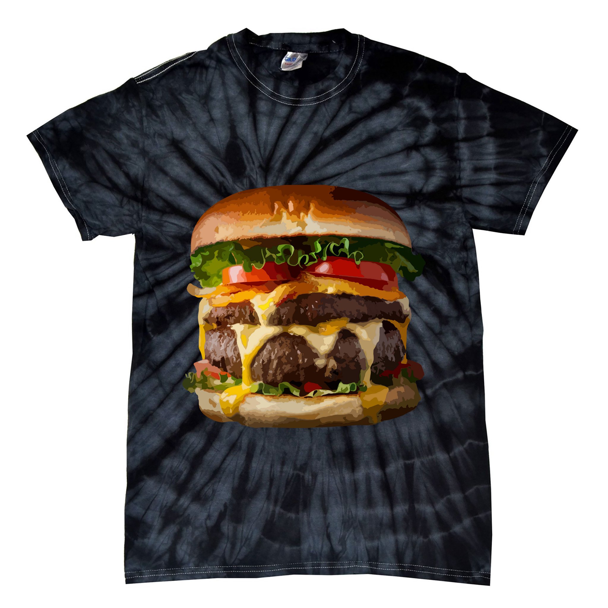 Funny Cheeseburger Hamburger Meet Eater Foodie Design Tie-Dye T-Shirt