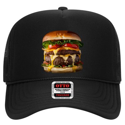 Funny Cheeseburger Hamburger Meet Eater Foodie Design Trucker Hat