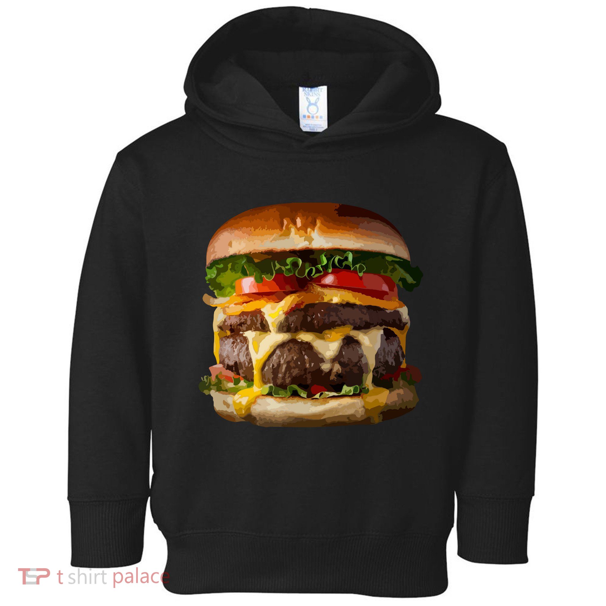 Funny Cheeseburger Hamburger Meet Eater Foodie Design Toddler Hoodie