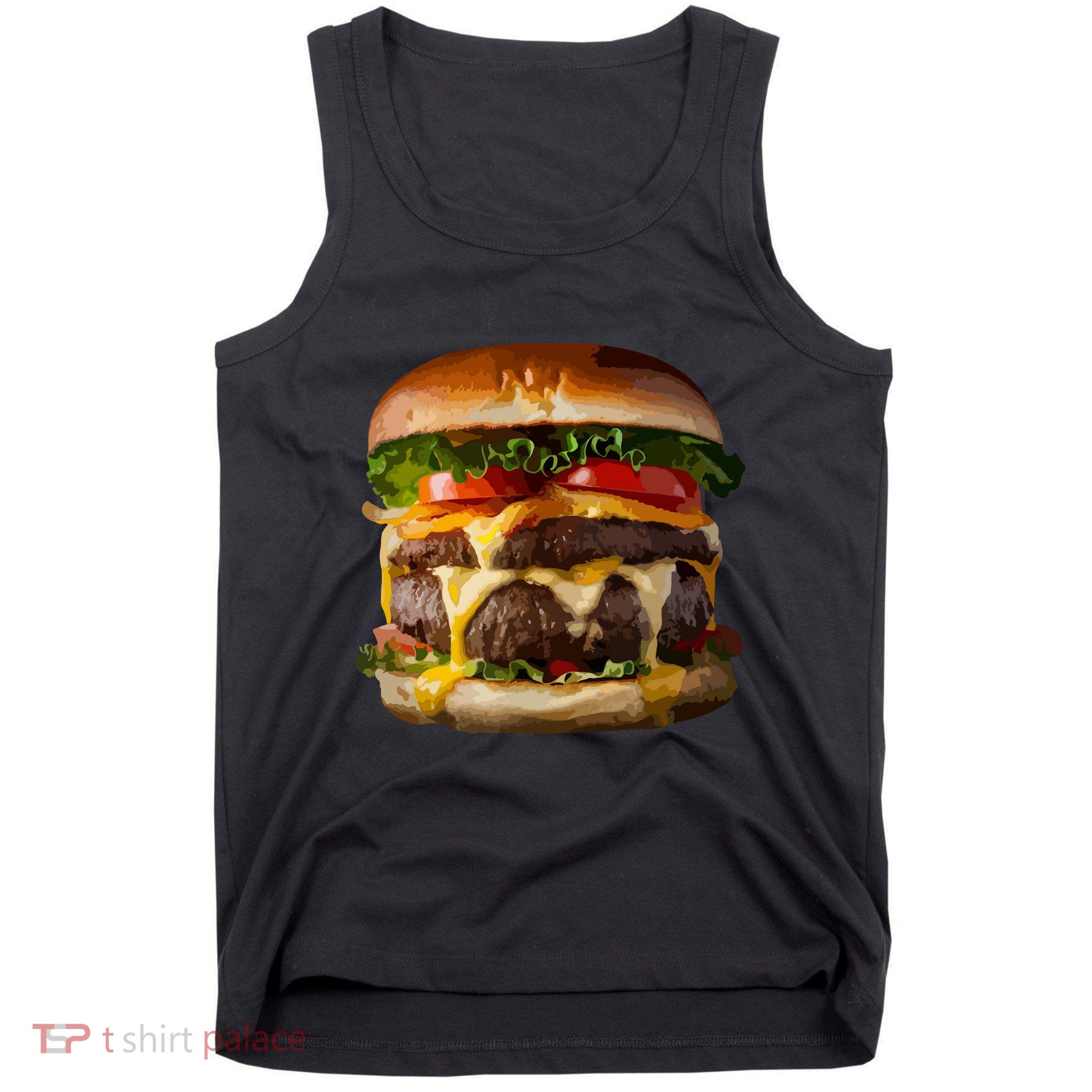 Funny Cheeseburger Hamburger Meet Eater Foodie Design Tank Top