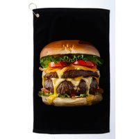 Funny Cheeseburger Hamburger Meet Eater Foodie Design Golf Towel