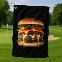 Funny Cheeseburger Hamburger Meet Eater Foodie Design Golf Towel