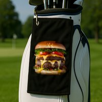 Funny Cheeseburger Hamburger Meet Eater Foodie Design Golf Towel