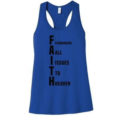 Funny Christian Humor Faith Jesus God Women's Racerback Tank