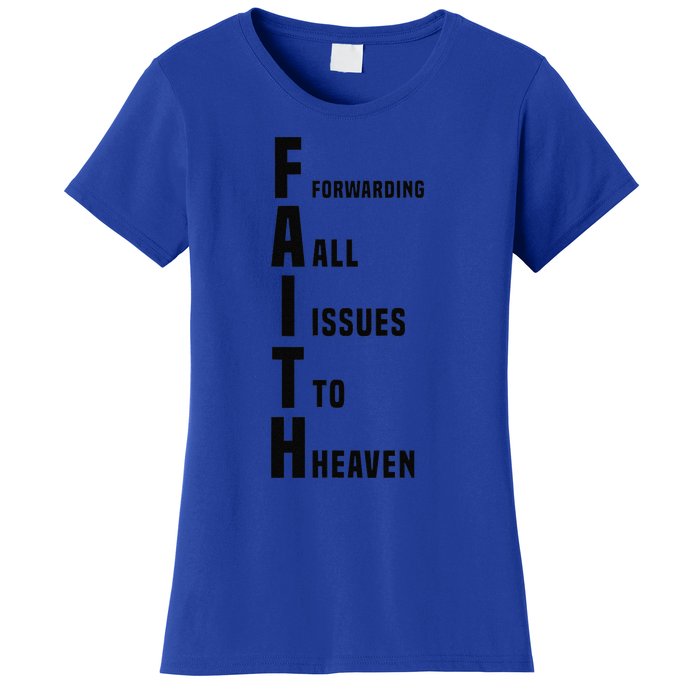 Funny Christian Humor Faith Jesus God Women's T-Shirt