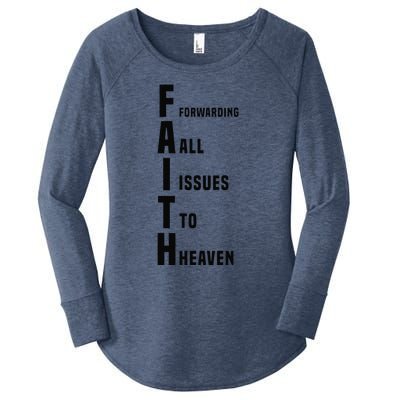 Funny Christian Humor Faith Jesus God Women's Perfect Tri Tunic Long Sleeve Shirt