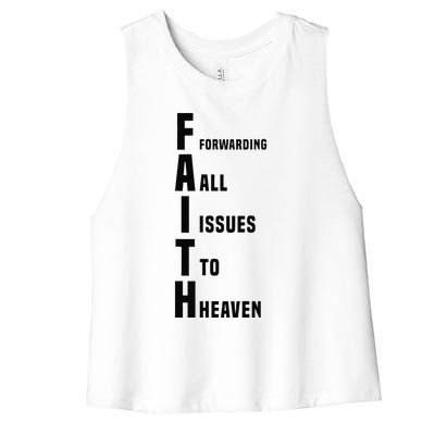 Funny Christian Humor Faith Jesus God Women's Racerback Cropped Tank