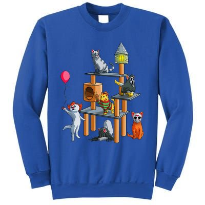 Funny Cat Horror Movies Cute Halloween For Cat Kitty Lovers Sweatshirt