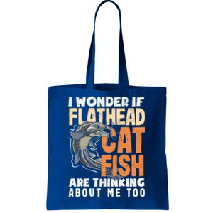 Funny Catfish Hunter Catfish Enthusiast Flathead Catfish Gift Tote Bag