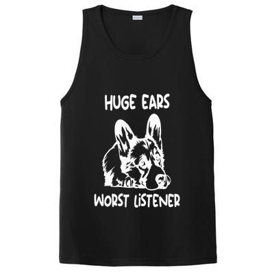 funny corgi huge ears worst listener PosiCharge Competitor Tank