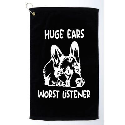 funny corgi huge ears worst listener Golf Towel