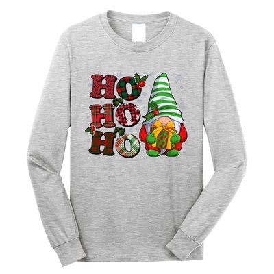 Funny Christmas Ho Ho Ho Gnome Long Sleeve Shirt